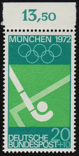 588 Olympische Sommerspiele 20+10 Pf Feldhockey ** Oberrand