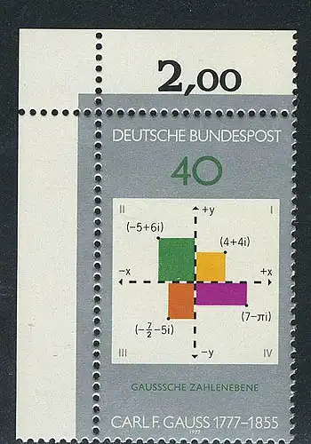 928 Carl Friedrich Gauß ** Ecke o.l.