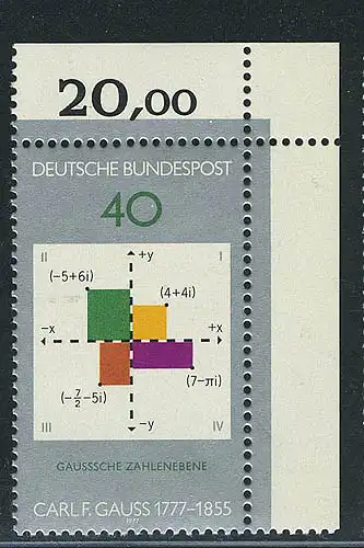 928 Carl Friedrich Gauß ** Ecke o.r.