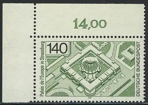 921 Europarat Straßburg ** Ecke o.l.