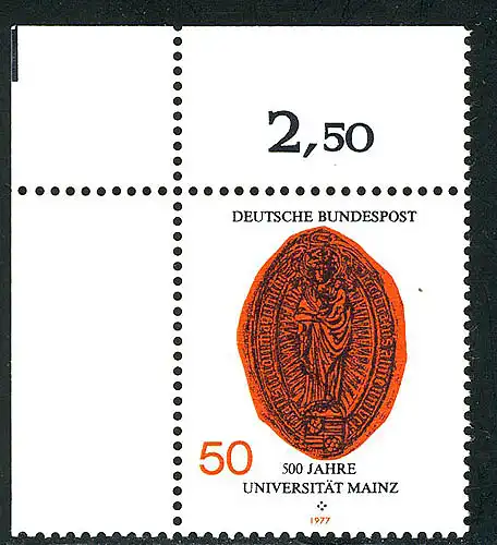 938 Université de Mayence ** Coin o.l.