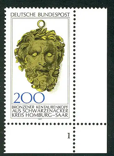 945 Archäologisches Kulturgut Kentauren-Kopf 200 Pf ** FN1