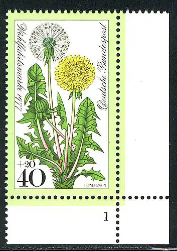 950 Wiesenblumen 40+20 Pf Löwenzahn ** FN1