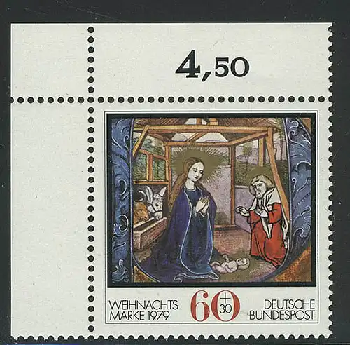 1032 Weihnachten Die Geburt Christi ** Ecke o.l.
