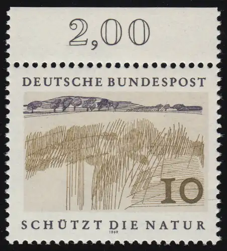 591 Naturschutzjahr 10 Pf Seeniederung ** Oberrand