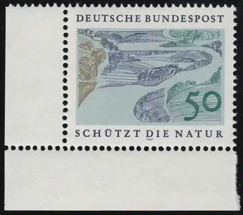 594 Année naturelle 50 Pf Landsdschaft ** Coin et l.