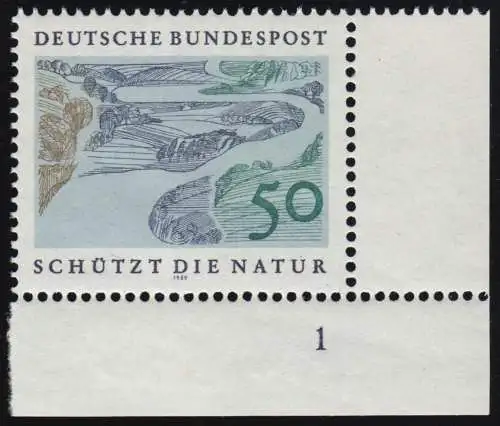 594 Naturschutzjahr 50 Pf Flusslandschaft ** FN1