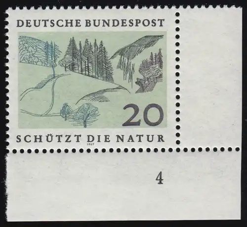592 Naturschutzjahr 20 Pf Mittelgebirge ** FN4