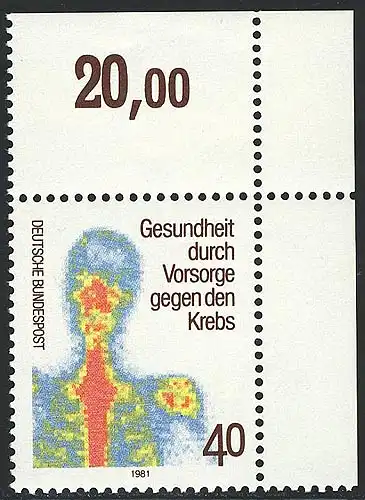 1089 Gesundheit Vorsorge gegen Krebs ** Ecke o.r.