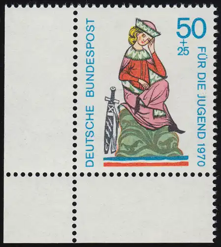 615 Jeunes Minnesser 50+25 Pf de la gale ** coin et l.