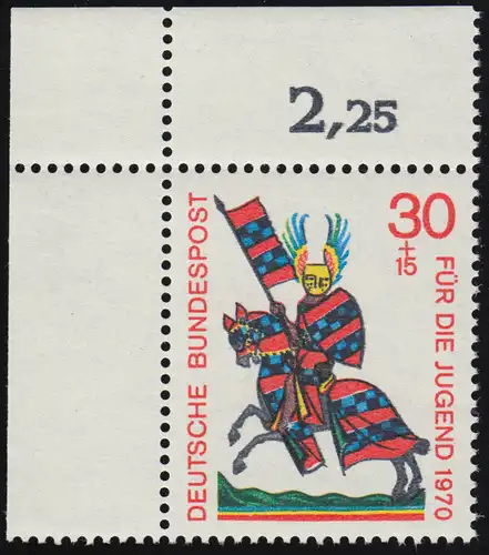 614 Jeunes Minnesseurs 30+15 Pf par Metz ** coin o.l.