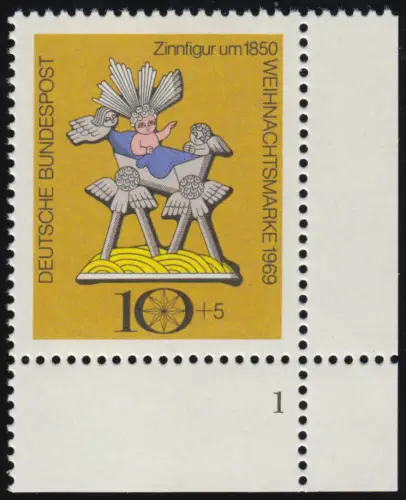 610 Weihnachten 10+5 Pf ** FN1