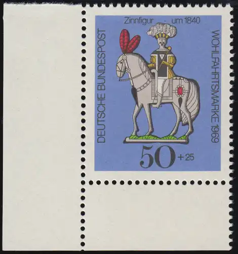 607 Sauvage figures d'étain 50+25 Pf Cavaliers ** coin et l.