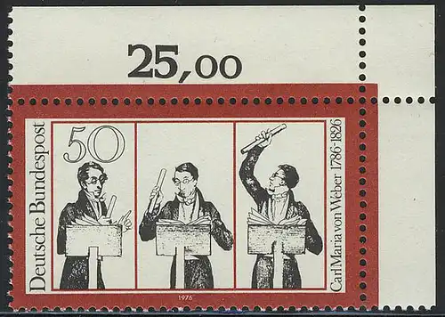 894 Carl Maria von Weber ** Ecke o.r.