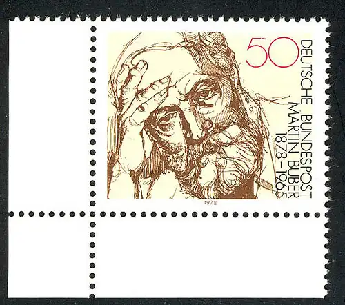 962 Martin Buber ** Ecke u.l.