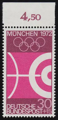 589 Jeux olympiques d'été 30+15 Pf Tir à l'arc ** Haut-rand