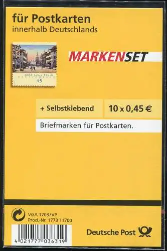 66II SB aa MH Fürth Blister 01/2007, bande de rupture rouge, **