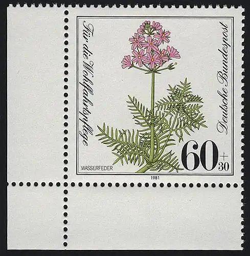 1110 Wohnf Wasserfel 60+30 Pf ** Coin et l.