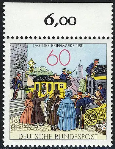 1112 Tag der Briefmarke ** Oberrand