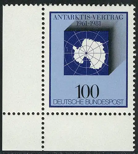 1117 Traité Antarctique ** Coin et l.