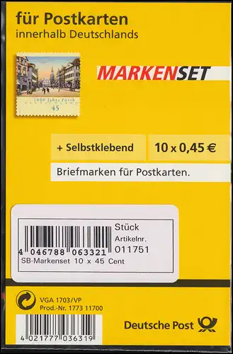 66I SB aa MH Fürth Blister Stand 01/2007, bande de rupture rouge, label C **