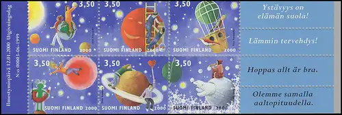Finlande Carnets de marques 58 Saint Valentin: Amis de l'espace, ** Postfraîchissement