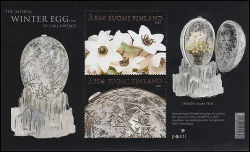 Finlande Block 38 Fabergé / Alma Pihl - Bijoux 2005 ** / MNH