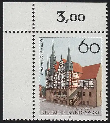 1222 Hôtel de ville Duderstadt ** Coin o.l.