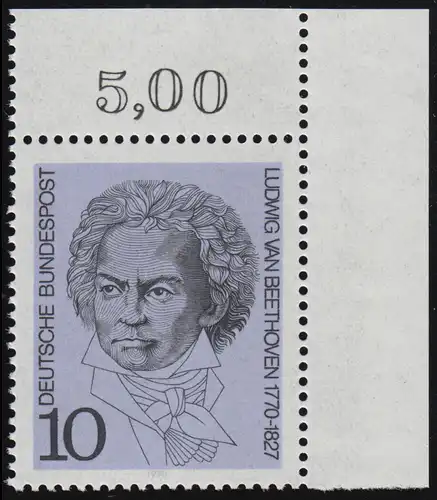 616 Beethoven 10 Pf ** coin o.r.