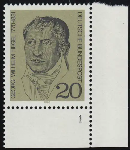 617 Georg Hegel 20 Pf ** FN1