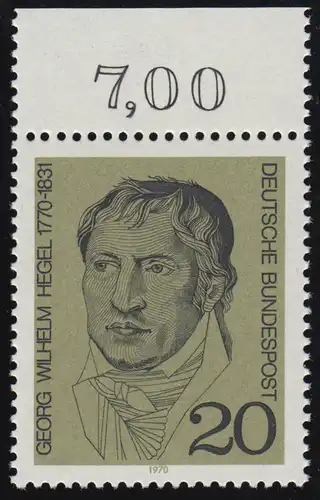 617 Georg Hegel 20 Pf ** Oberrand