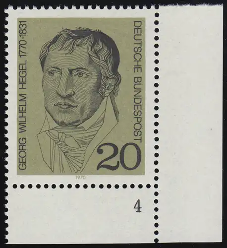 617 Georg Hegel 20 Pf ** FN4