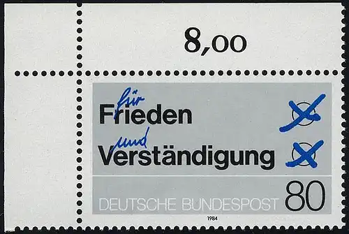 1231 Frieden und Verständigung ** Ecke o.l.