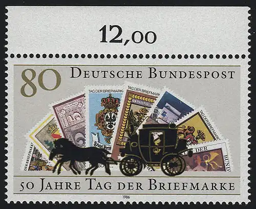 1300 Tag der Briefmarke ** Oberrand