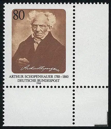 1357 Arthur Schoppenhauer ** Coin et r.