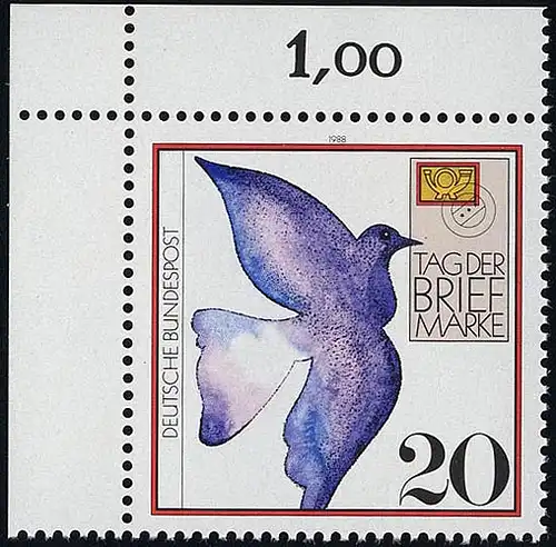 1388 Jour du timbre ** Coin o.l.