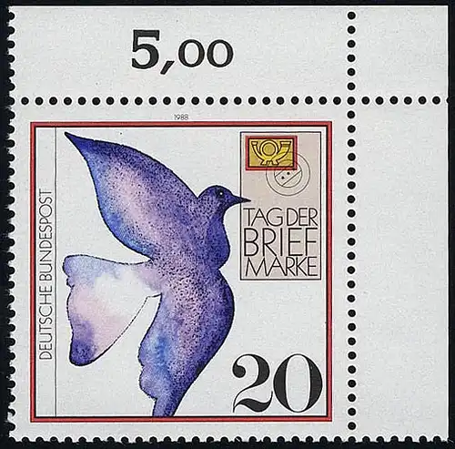 1388 Jour du timbre ** Coin o.r.