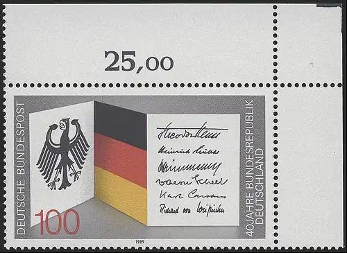 1421 Bundesrepublik Deutschland ** Ecke o.r.