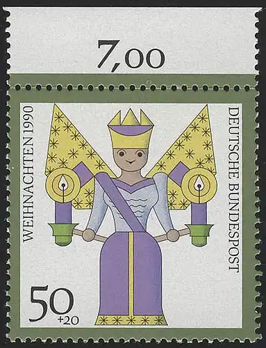 1484 Engel 50+20 Pf ** Haut-rand