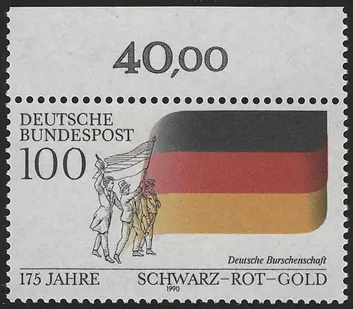1463 Schwarz-Rot-Gold ** Oberrand