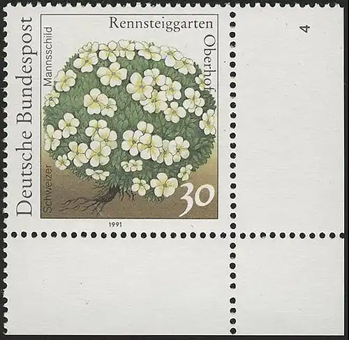 1505 Schweizer Mannsschild 30 Pf ** FN4