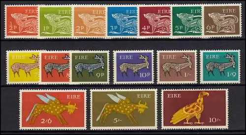 Irland 210-225 Irische Kunst, 16 Werte komplett, postfrisch ** / MNH 