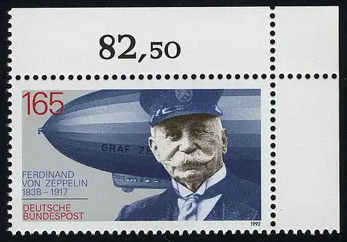 1597 Ferdinand Graf von Zeppelin ** Ecke o.r.