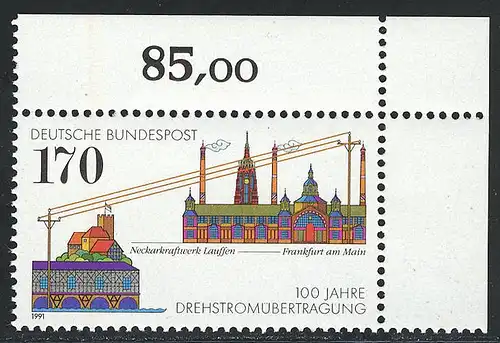 1557 Energieübertragung durch Drehstrom ** Ecke o.r.