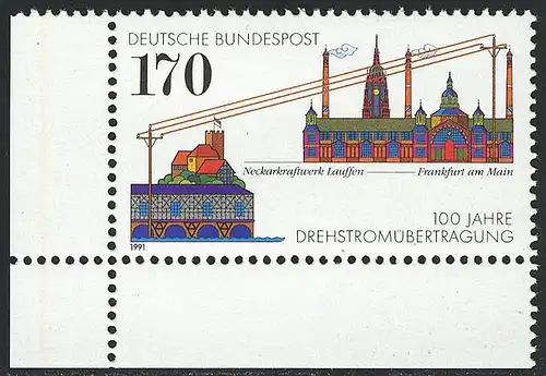 1557 Energieübertragung durch Drehstrom ** Ecke u.l.