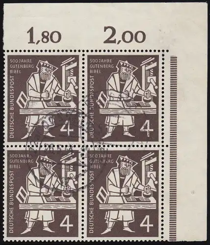 198 Bible de Gutenberg: ER-Vbl. haut à droite, plein-O centre 26.5.54