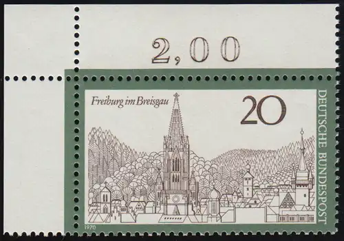 654 Tourisme Fribourg im Breisgau ** Coin o.l.