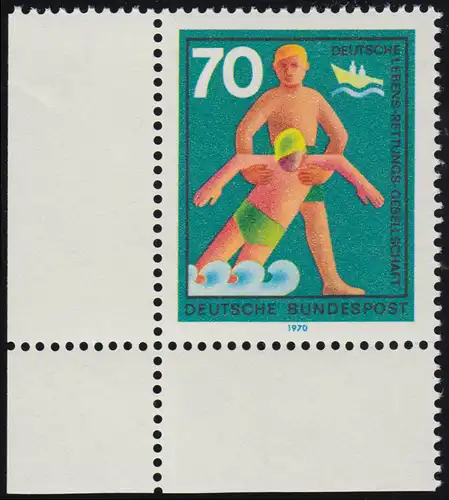 634 Services auxiliaires 70 Pf Société de sauvetage ** Coin et l.