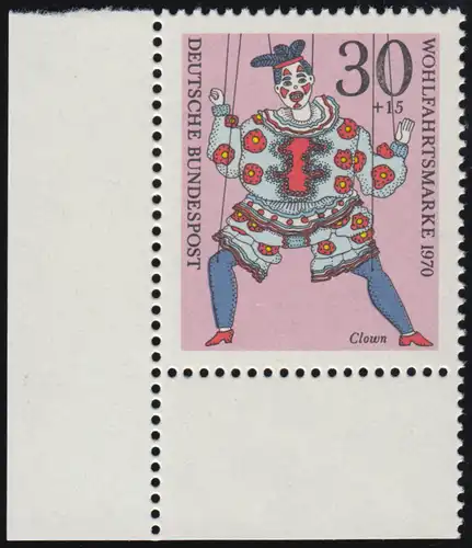 652 Marionnettes de bien-être 30+15 clown Pf ** coin et l.