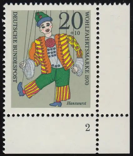 651 Marionnettes de bien-être 20+10 Pf Hanswurst ** FN2